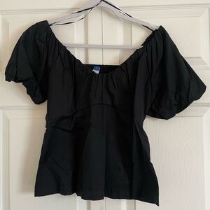 Old Navy Black Puff Sleeve Blouse